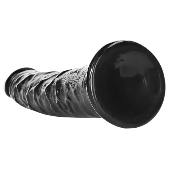 RealRock - realistični dildo - ozek - 15,5 cm - črn