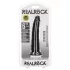 RealRock - realistični dildo - ozek - 15,5 cm - črn