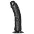 RealRock - realistični dildo s priseskom - 15,5cm (črna)