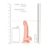 RealRock - realistični dildo s priseskom - 15,5 cm - natur