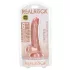 RealRock - realistični dildo s priseskom - 15,5 cm - natur