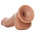 RealRock - Prisesalni dildo z modniki - 15,5 cm (temno naravna)