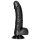 RealRock - realistični dildo z priseskom - 15,5 cm - črn