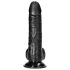 RealRock - realistični dildo z priseskom - 15,5 cm - črn