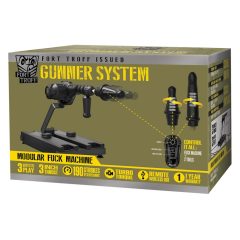   Doc Johnson Gunner System - modularni spolni stroj z 2 nastavkoma (črn)