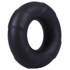 Doc Johnson C-Ring - silikonski obroček za penis (črn)