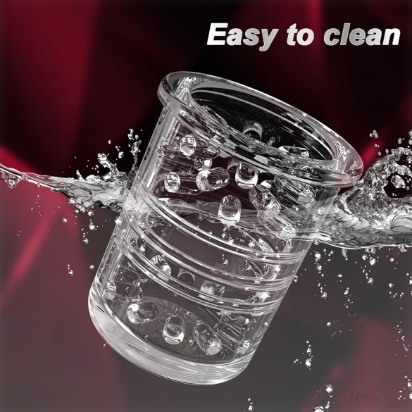 AlvUp - potisni vrteči masturbator (črna)