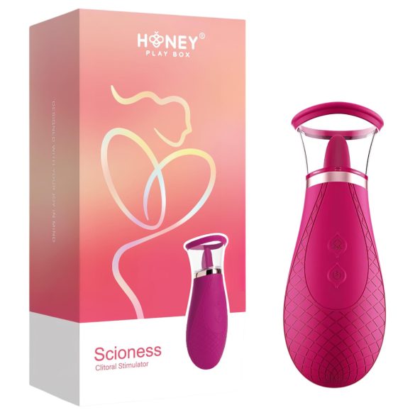 Honey Play Box Scioness - vibrator za klitoris z vakuumom in lizanjem - roza