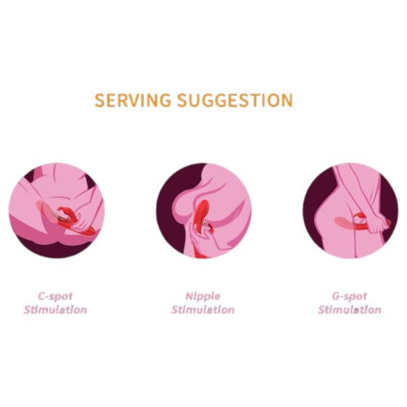 Bestoy - vibrator za G-točko in klitoris - rdeč