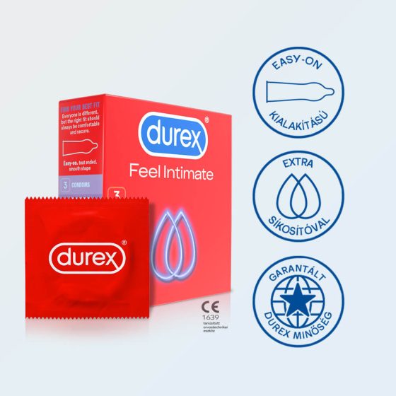 Durex Feel Intimate - tankostenski kondom (3 kosi)