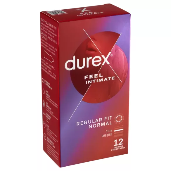 Durex Feel Intimate - tanek kondom - 12 kos