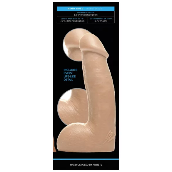 Fleshjack Reno Gold - realistični dildo - naravna barva