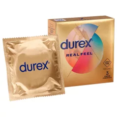 Durex Real Feel - kondomi brez lateksa - 3 kosi