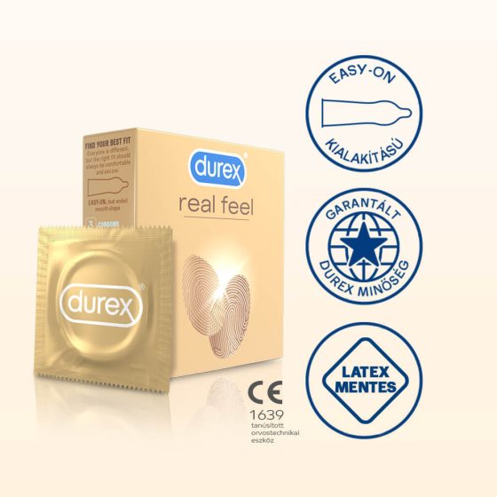 Durex Real Feel - kondom brez lateksa (3db)