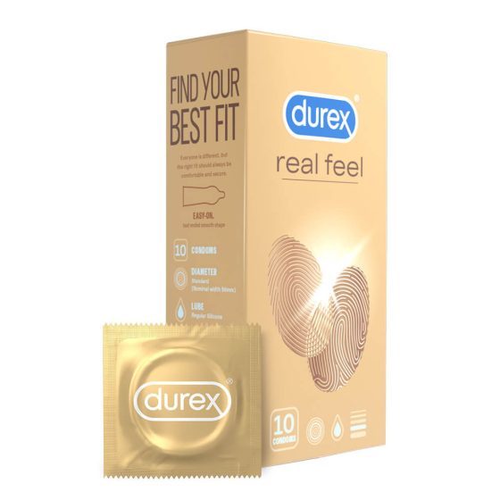 Durex Real Feel - kondom brez lateksa (10 kosov)