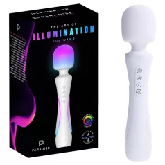   Paradise Illumination - svetleča masažna paličica vibrator (bela)