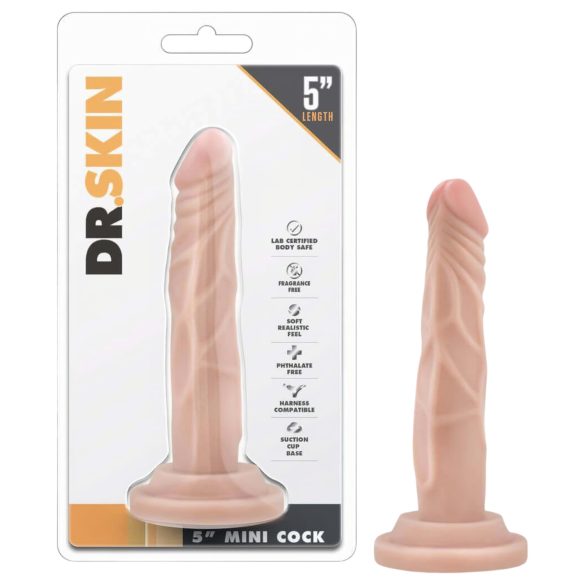 Dr. Skin - realistični dildo s priseskom - naravna barva 14,5 cm