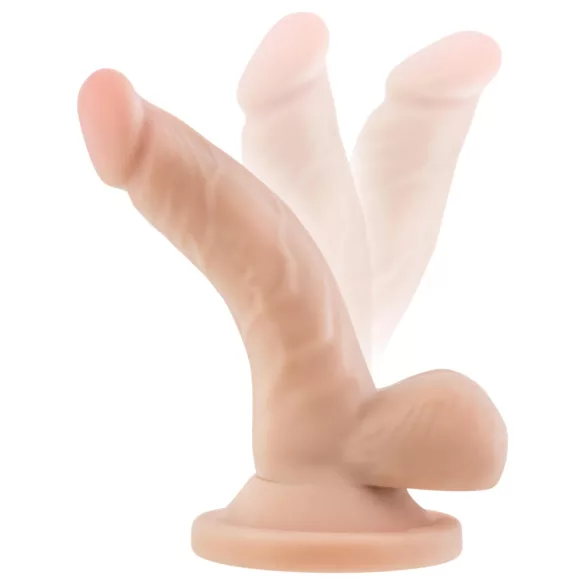 Dr. Skin 4 - realistični dildo z modami in priseskom - kožna - 12 cm
