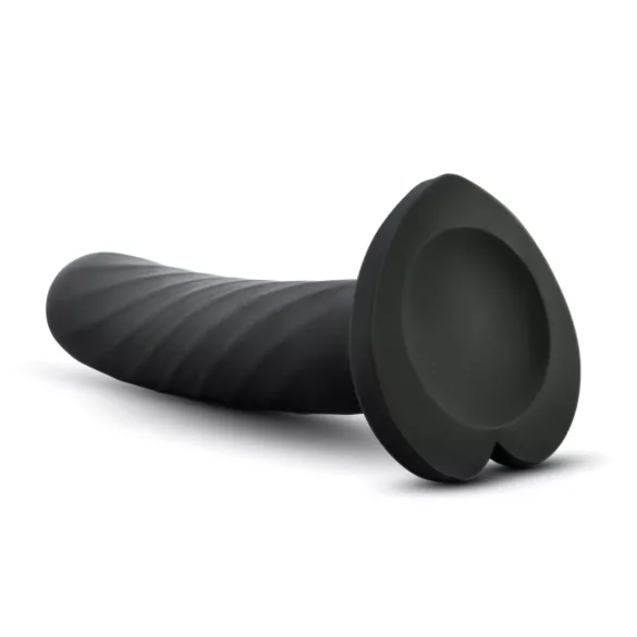 Temptasia Twist Small - dildo z priseskom, zavit (črn)