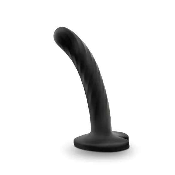 Temptasia Twist Small - dildo z priseskom, zavit (črn)