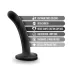 Temptasia Twist Small - dildo z priseskom, zavit (črn)