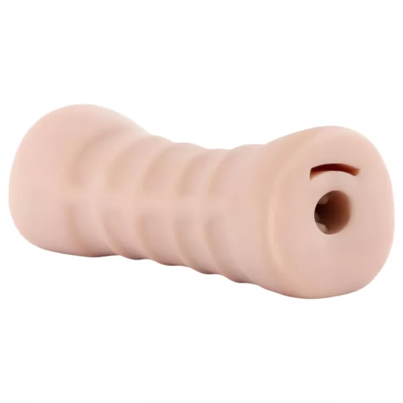M for Men Ashley - masturbator z vibracijo - naravna barva