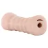 M for Men Ashley - masturbator z vibracijo - naravna barva