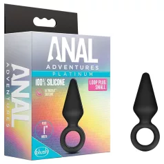 Anal Adventures Platinum S - analni čep (črn) - majhen