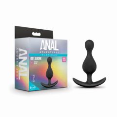 Anal Adventures Platinum Wave Plug - analni vibrator (črn)