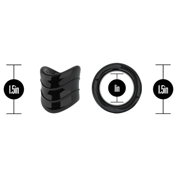 Stay Hard - erekcijski obroč - silikonski - črn