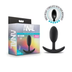 Anal Adventures Platinum - analni čep - srednji - črn