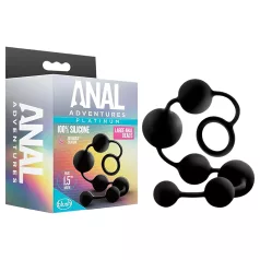 Anal Adventures - analni dildo z izboklinami - črn