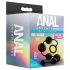 Anal Adventures - analni dildo z izboklinami - črn