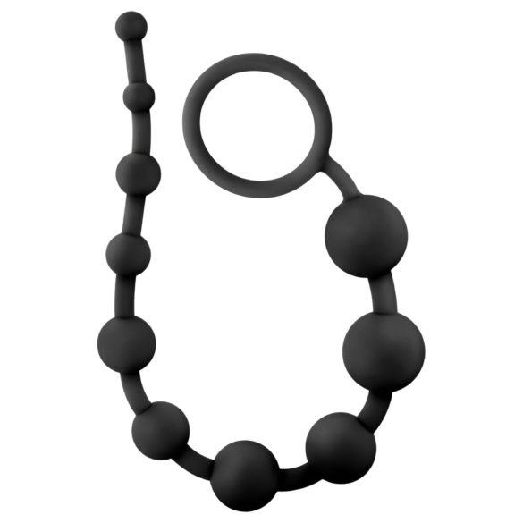 Anal Adventures - analni dildo z izboklinami - črn