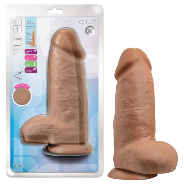Blush Chub - realistični dildo s priseskom - 18 cm - naravna barva