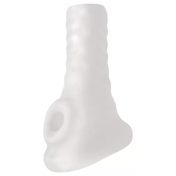 Perfect Fit Breeder - odprt podaljšek za penis - 10 cm - bel