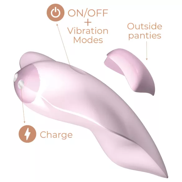 Adrien Lastic Temptation - Aplikacijsko voden vibrator za klitoris (roza)
