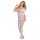 Subblime 951818 - mrežasti bodystocking z rožastim vzorcem - bel - S-L