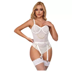 Subblime 954291 - body s ketno - prosojen - bel - L-XL