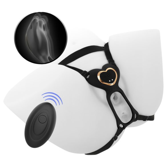 IBIZA - nosljiv vibrator za draženje klitorisa - črna