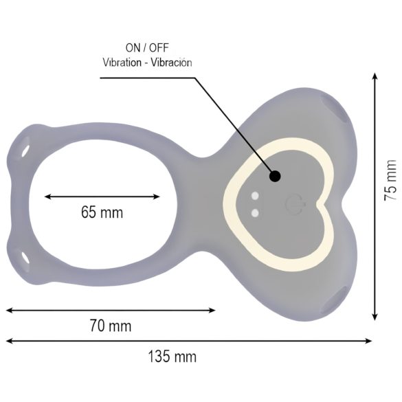 IBIZA - nosljiv vibrator za draženje klitorisa - črna