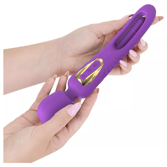 Intense Christy - vibrator z gibajočim jezičkom - masažni - vijoličen