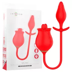   Intense Melanie - vibrator s premikajočim jezičkom za klitoris 2v1 - rdeč