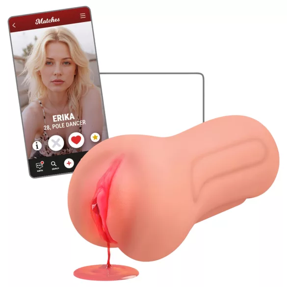 Intense First Time Erica - realistični nedolžni masturbator v obliki vagine (naraven)
