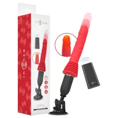   Intense Cynthia - prilagodljiv potisni vibrator z priseskom (rdeč)