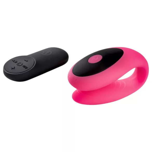 Virgite - daljinsko vodeni vibrator za pare (črno-rožnat)