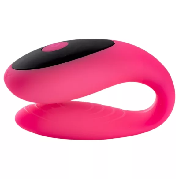 Virgite - daljinsko vodeni vibrator za pare (črno-rožnat)