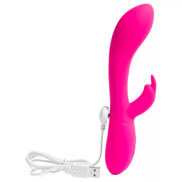 Platanomelón Lucas - vibrator s stimulatorjem klitorisa - akumulatorski - roza
