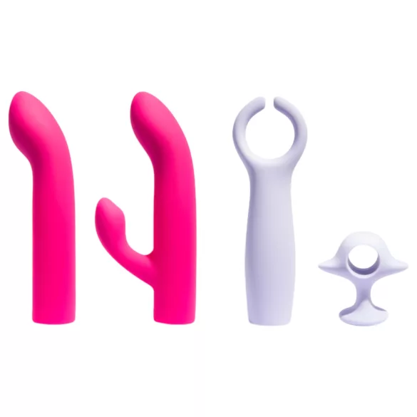 Platanomelón Bali - vibrator z 4 nastavki (vijoličen)