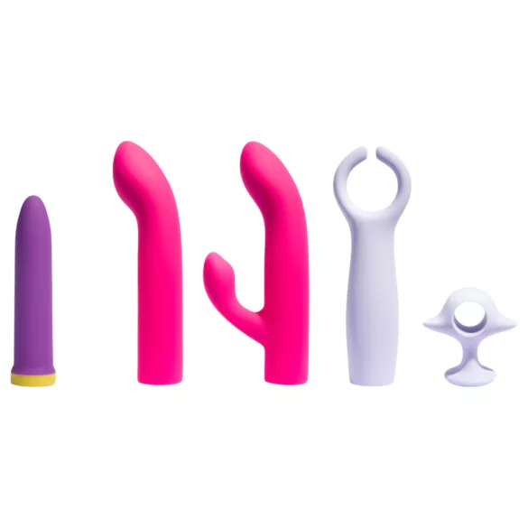 Platanomelón Bali - vibrator z 4 nastavki (vijoličen)